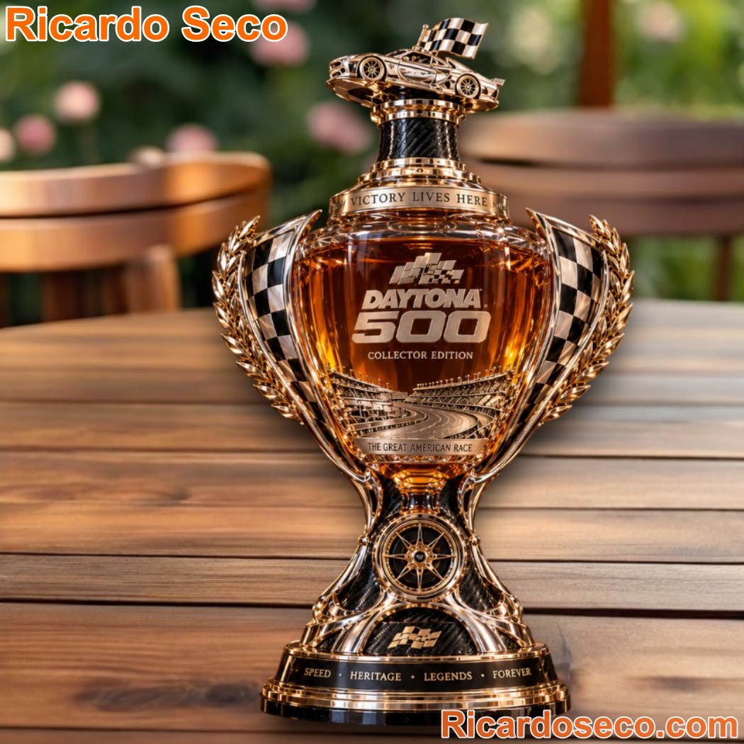 NASCAR Daytona 500 The Great America Race Trophy Shaped Whiskey Decanter hsZrmBO