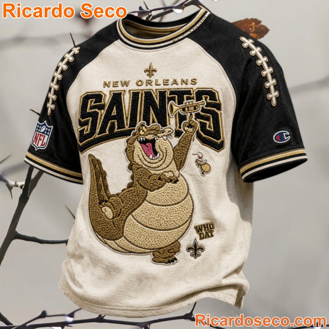 New Orleans Saints Louis Crocodile Premium 3D T-shirt 9I2ADO4