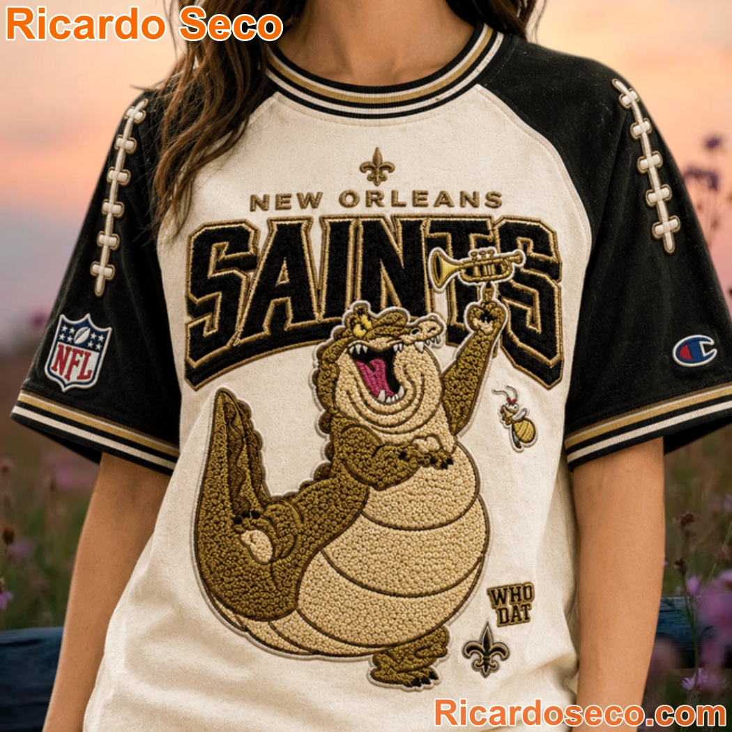 New Orleans Saints Louis Crocodile Premium 3D T-shirt-a RNhQ9eb