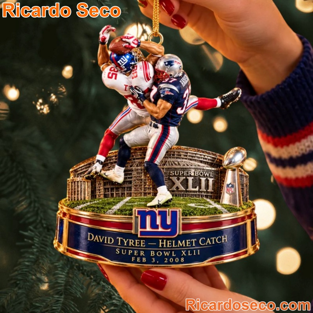 New York Giants David Tyree Helmet Catch Super Bowl XLII Christmas Ornament-a New York Giants David Tyree Helmet Catch Super Bowl XLII Christmas Ornament-a q2GFisM