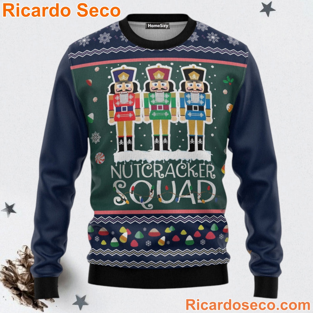 Nutcracker Squad Ugly Christmas Sweater 4bMrOIf