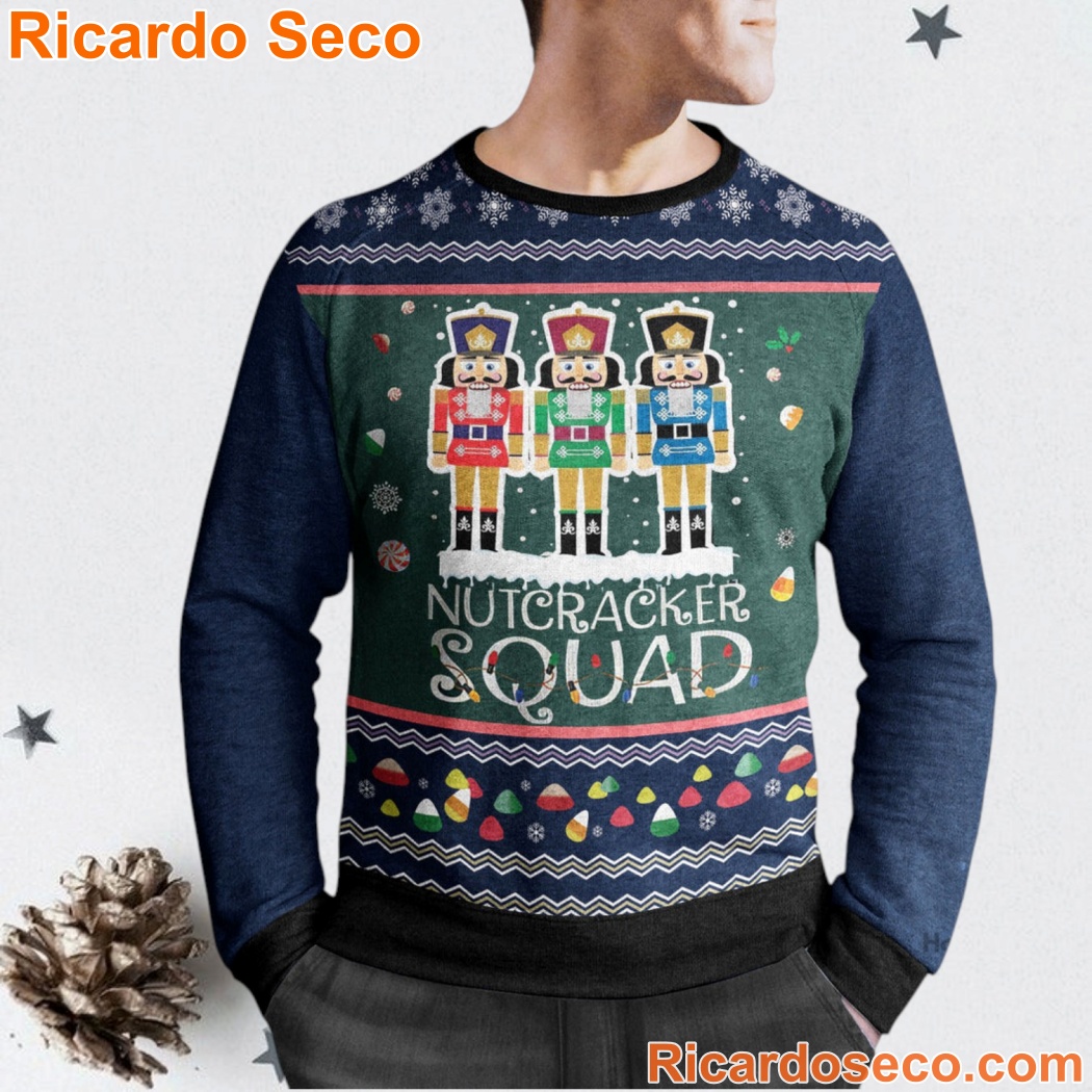 Nutcracker Squad Ugly Christmas Sweater-b fmpAcl4
