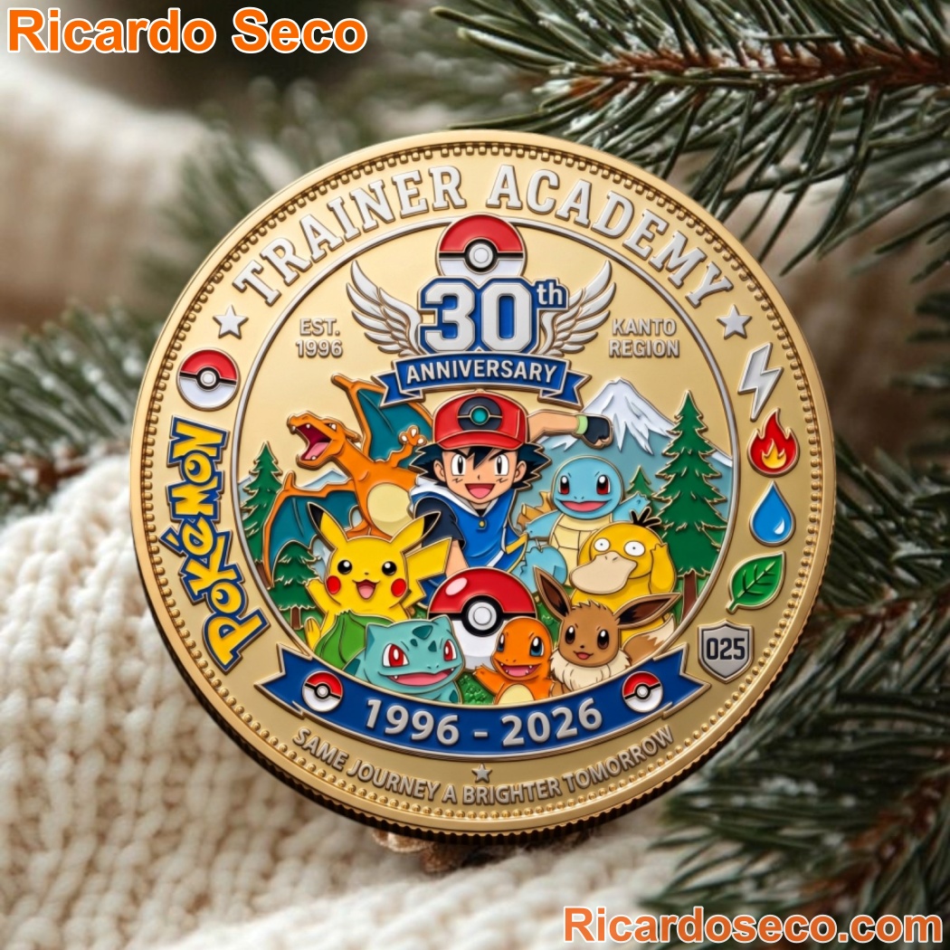 Pokemon Est 1996 30th Anniversary Commemorative Coin RdbFQK5czJ LQDkIOU