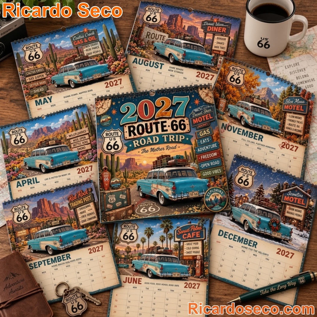 Route 66 Road Trip 2027 Wall Calendar-a Route 66 Road Trip 2027 Wall Calendar-a C0FLAox