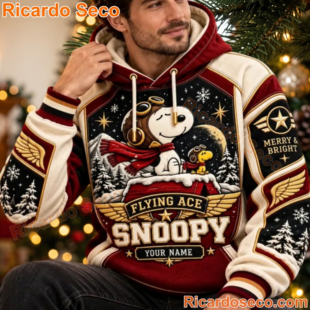 Snoopy Flying Ace Christmas Custom 3D Hoodie-b Snoopy Flying Ace Christmas Custom 3D Hoodie-b IVTol7e