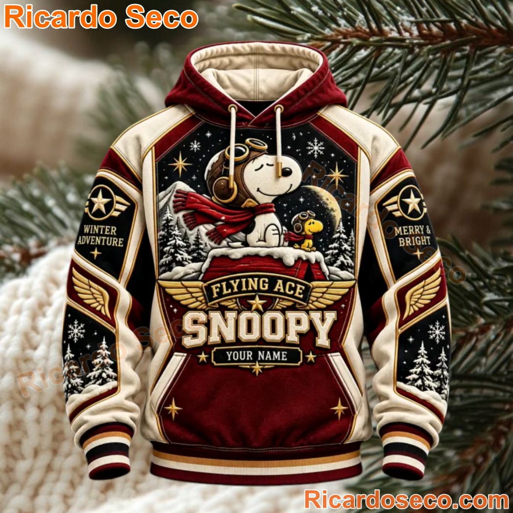 Snoopy Flying Ace Christmas Custom 3D Hoodie Snoopy Flying Ace Christmas Custom 3D Hoodie pmlw50U