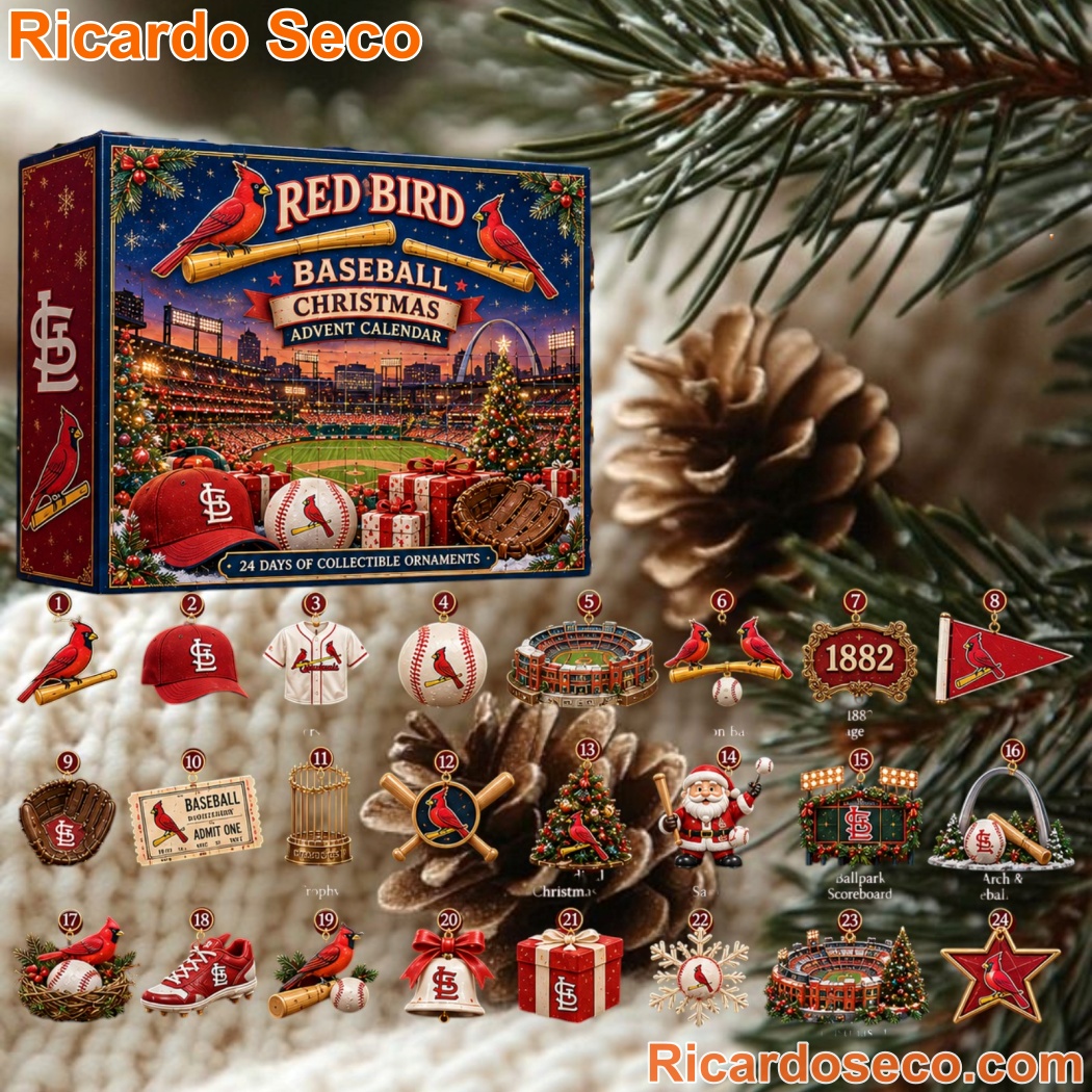 St. Louis Cardinals Red Bird Baseball Christmas Advent Calendar-a St. Louis Cardinals Red Bird Baseball Christmas Advent Calendar-a VkFjZXY
