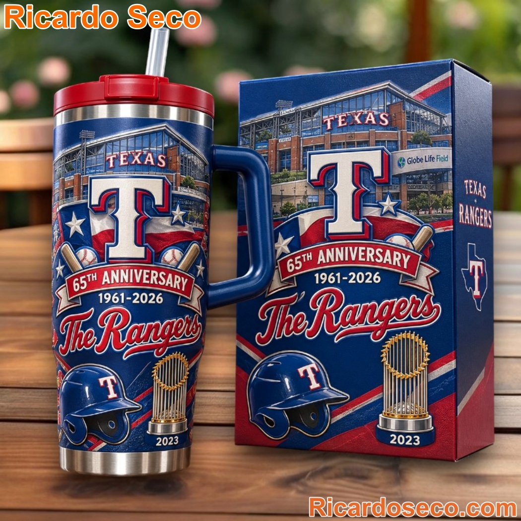 Texas Rangers MLB 1961-2026 65th Anniversary Tumbler With Handle 0U1kBZw