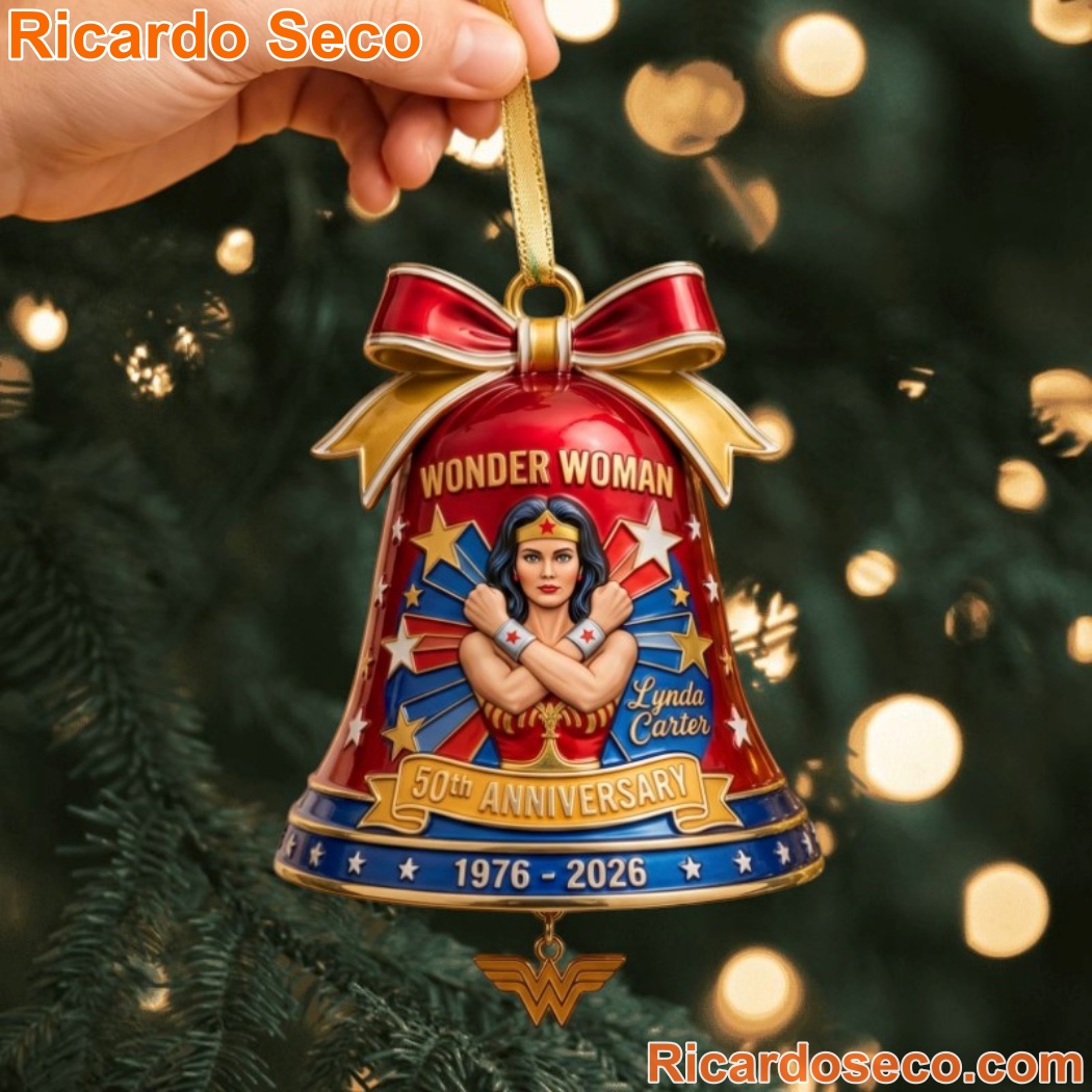 Wonder Woman 50th Anniversary Christmas Bell Ornament-a HKeJRLn