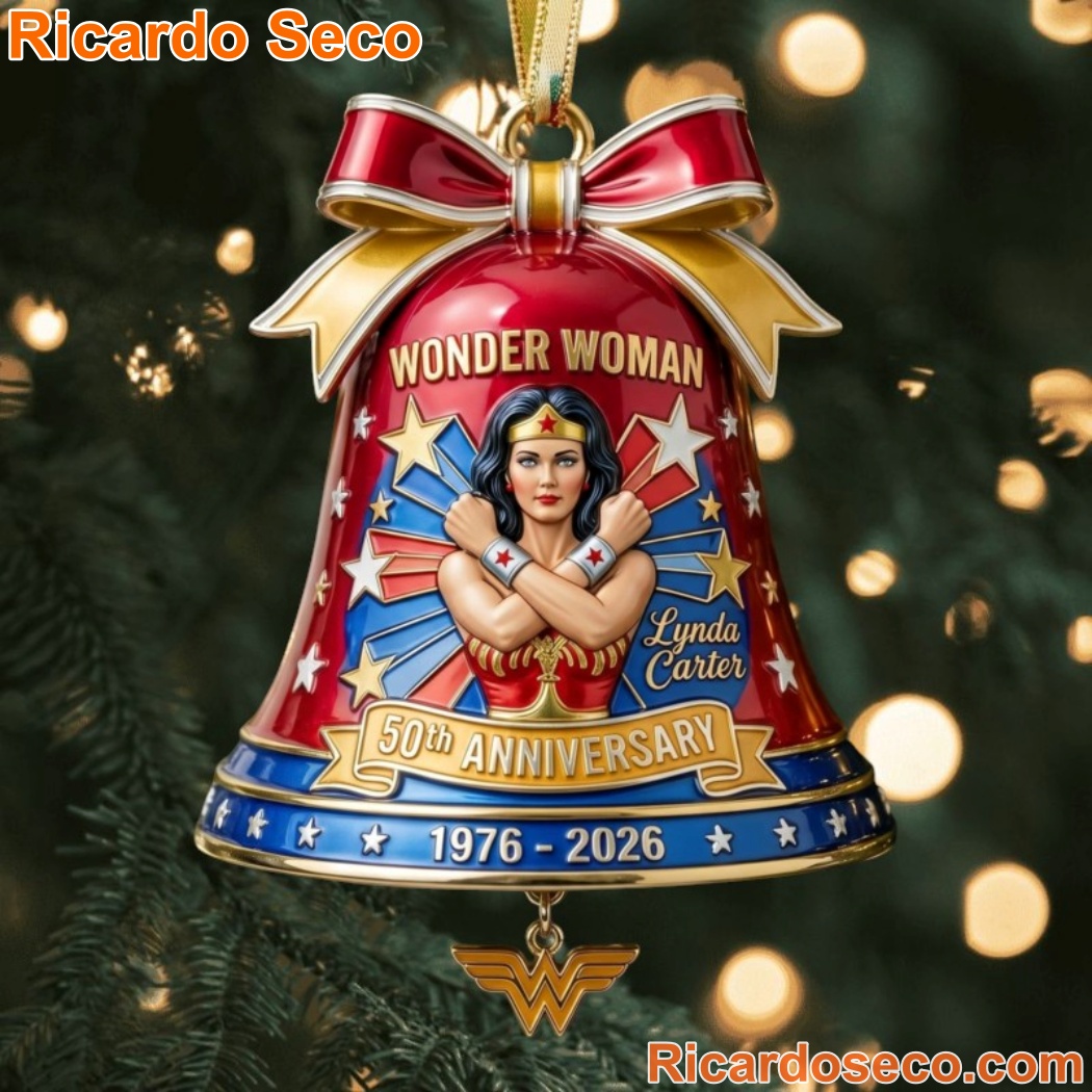 Wonder Woman 50th Anniversary Christmas Bell Ornament 2rXzIiB